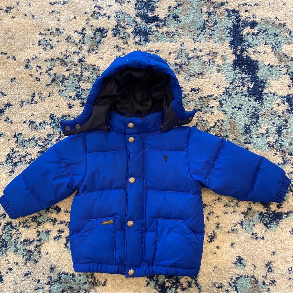 Ralph Lauren navy blue down coat